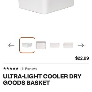 Ultra-Light Cooler Dry Goods Basket - White
Donating Friday